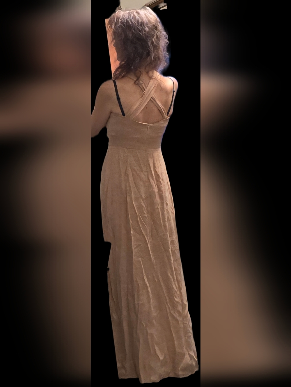 Topshop Blush Halter Maxi Dress with Front Slit Size 4 Lyocell, Viscose NWT - Picture 8 of 17